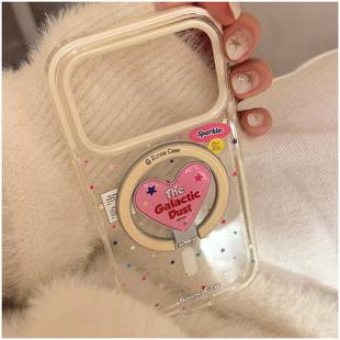 美式 透明13软 星星适用苹果17promax手机壳iPhone16爱心磁吸支架14个性