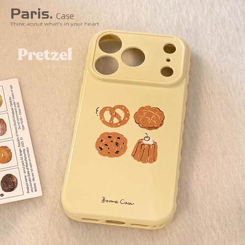 【Paris.Case】适用iphone17苹果15手机壳面包可露丽16promax个性