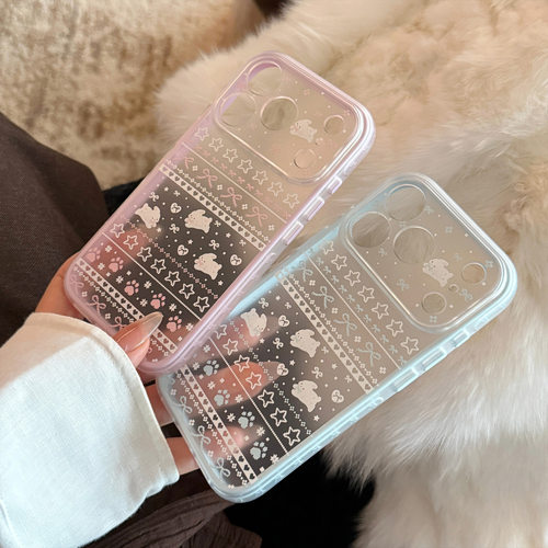 奶兔费尔岛磨砂防摔iPhone手机壳