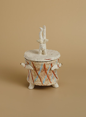 作家款粗陶储物装饰日用天使