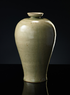 日本陶艺家日高伸治作品：青瓷梅瓶/花器（现货）李朝古风
