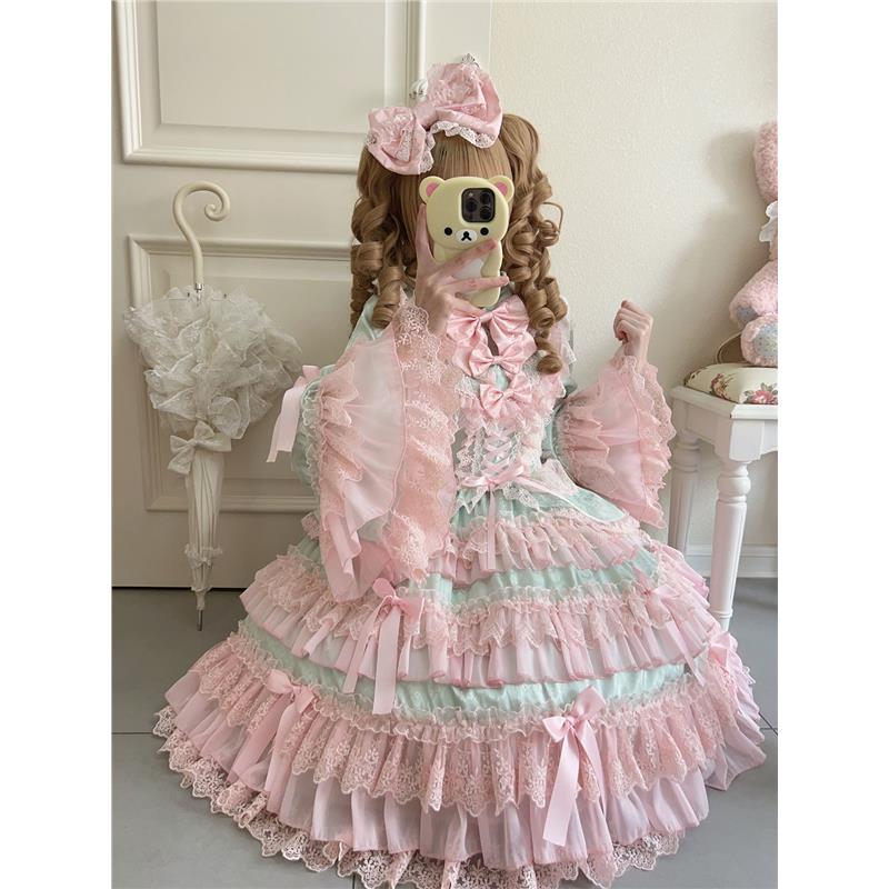 ~原创设计Lolita洋装doll感长袖op连衣裙女春季