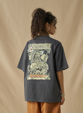 DoubleDealer小众设计师国潮品牌美式高街男女潮短袖印花T恤上衣