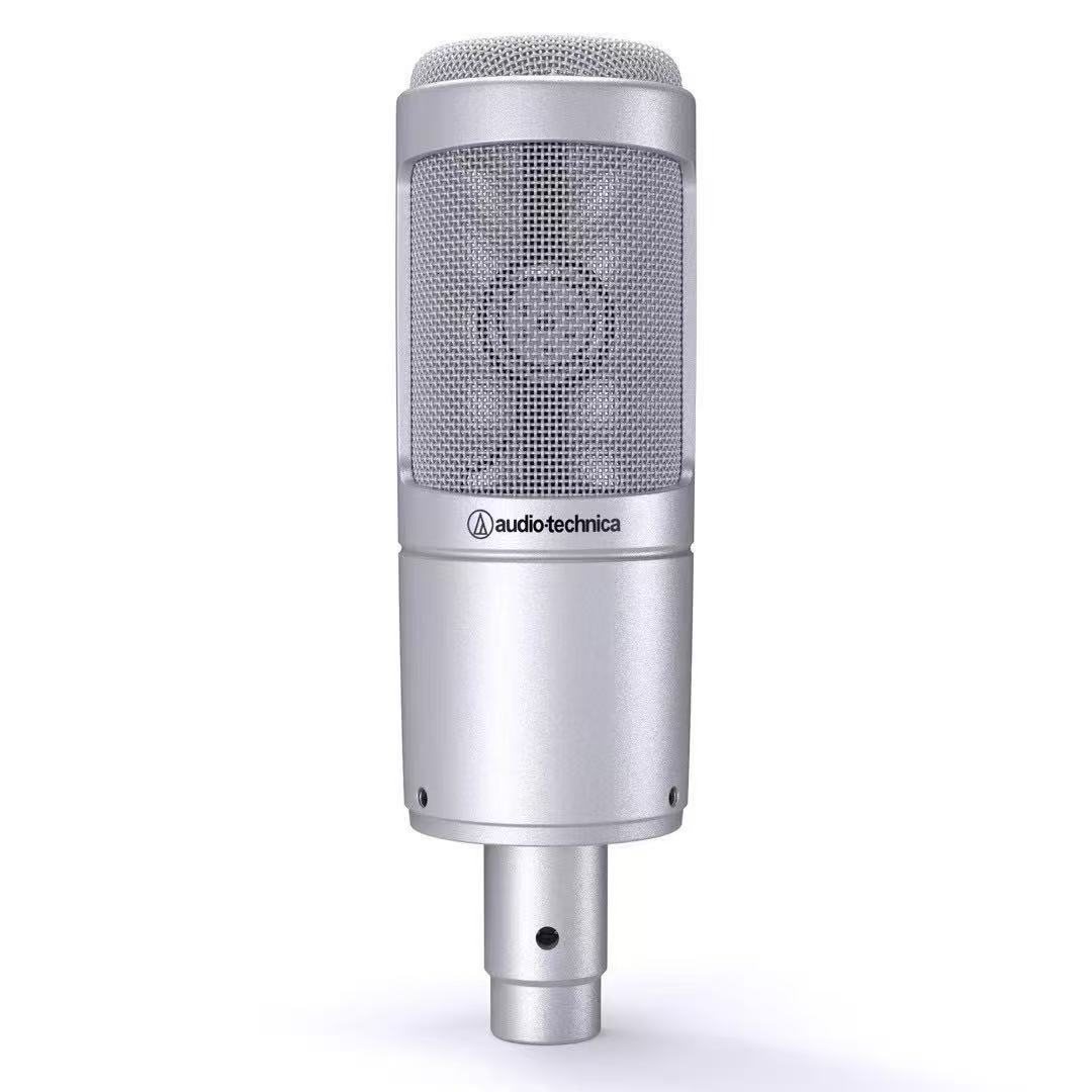 铁三角AT2035银色电容麦克风直播