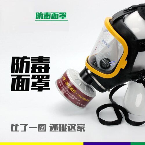 防毒面具生化喷漆农药氨气一体式全脸防护全面罩自吸过滤呼吸器
