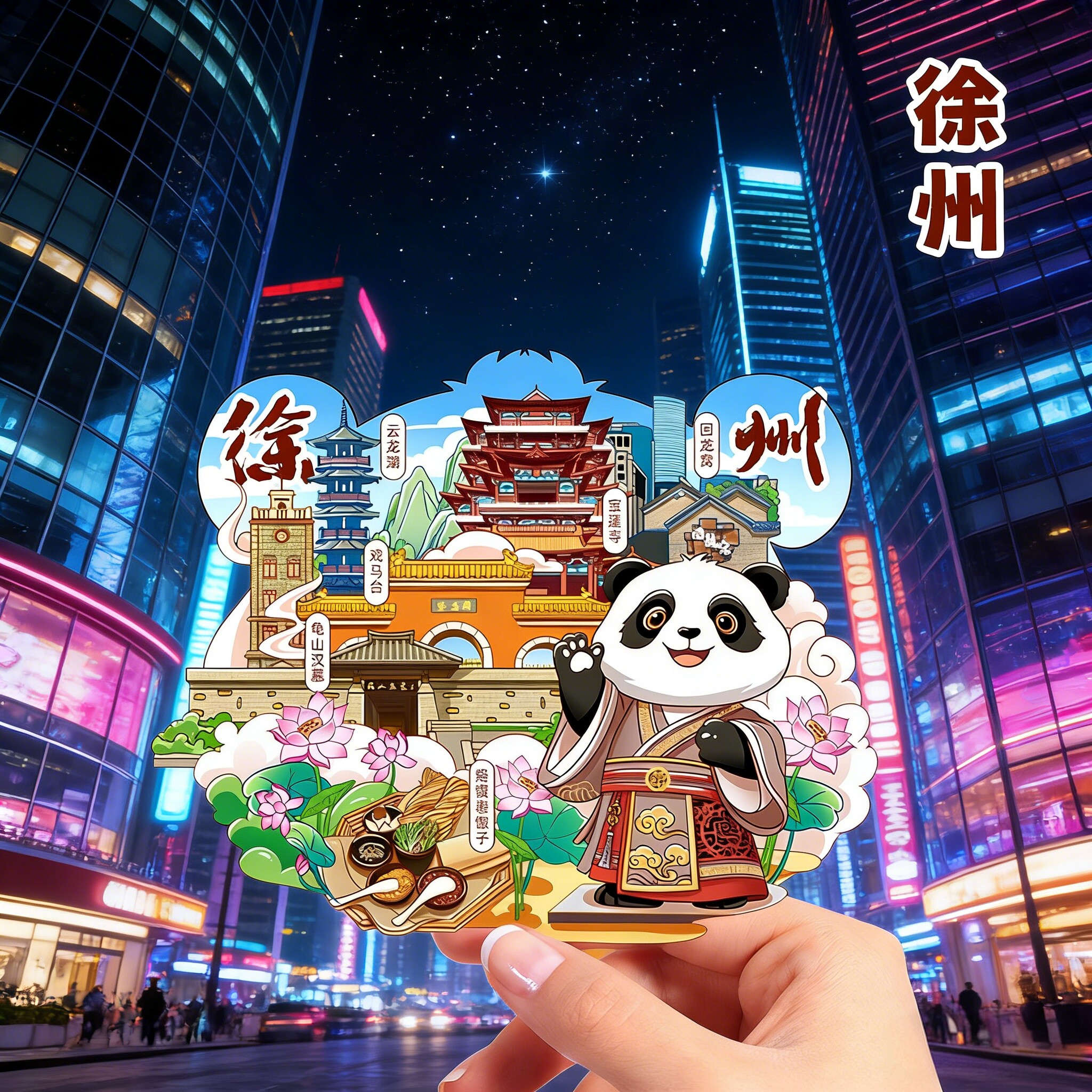 徐州文创冰箱贴2026新款中国城市木质国潮磁吸创意立体旅游纪念品