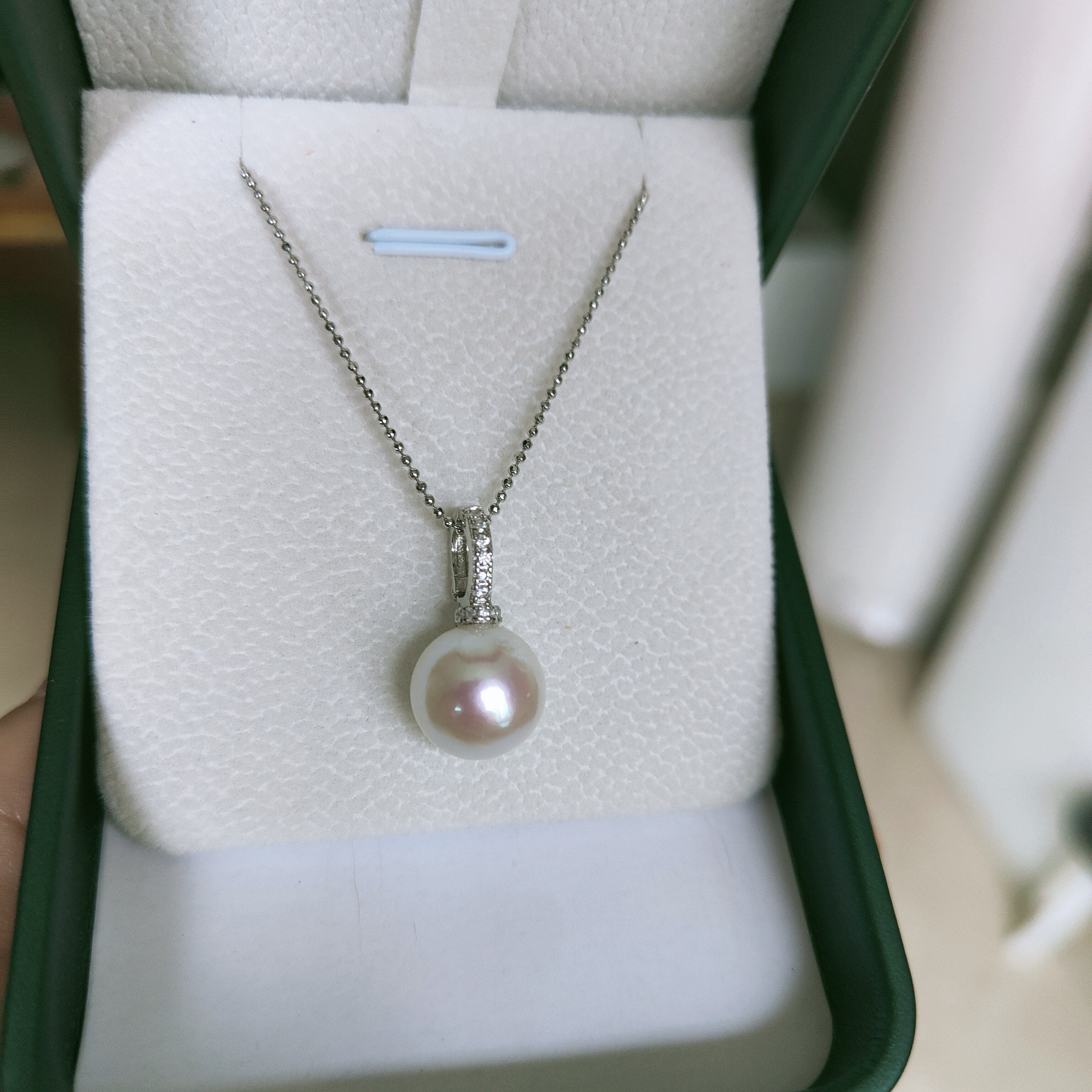 11-12mm诸暨淡水大珍珠925银万能扣奶嘴吊坠新品