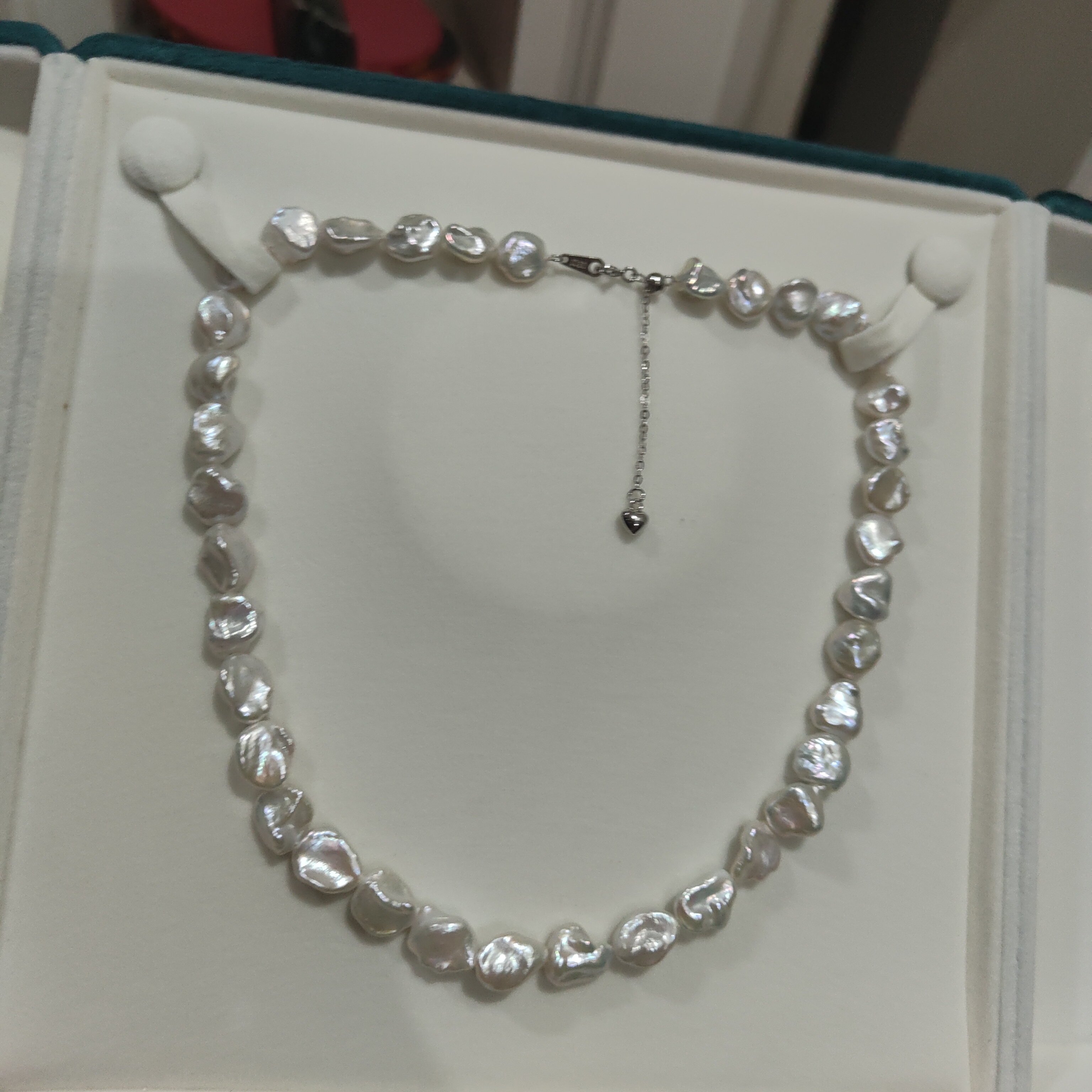 天然巴洛克异形珍珠项链淡水碎银子珍珠巨美9-11mm