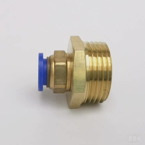 外丝PU气管快插接头DN15 DN20 DN25G PT/RC1/2 3/4 1寸4-16PC直通