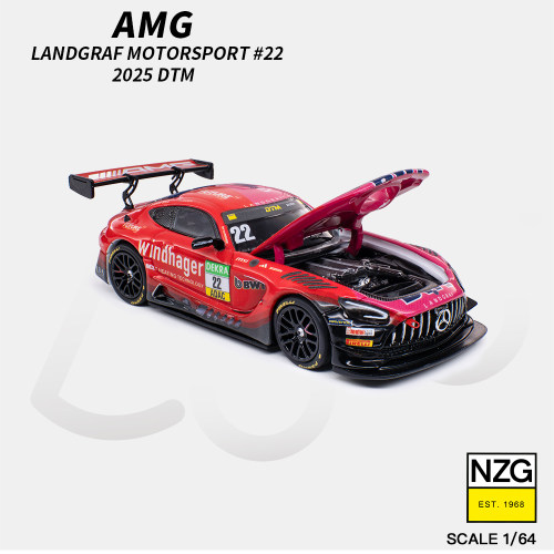 Kilo预售1/64奔驰AMG GT3 EVO DTM 22号赛车合金汽车模型收藏摆件