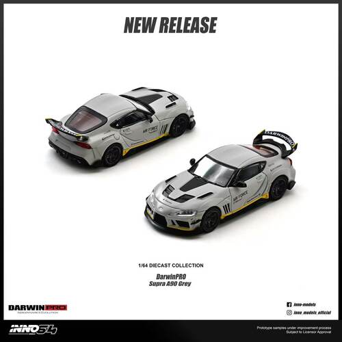 INNO预售1/64 达尔文PRO 丰田速霸A90 战斗灰JDM跑车汽车模型收藏