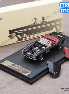 GFCC 1/64 宝马BMW 507敞篷跑车黑红色 经典复古汽车模型收藏摆件