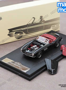 GFCC 1/64 宝马BMW 507敞篷跑车黑红色 经典复古汽车模型收藏摆件
