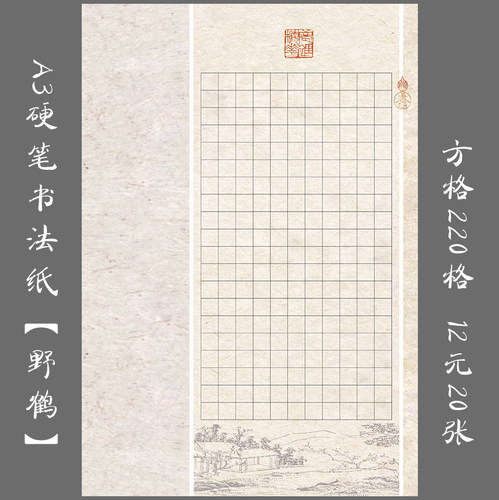 悠悠a3方格硬笔书法纸作品纸钢笔