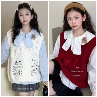 幻趣天使2026春新款65539衬衫马甲两件套装65579百褶裙大女童亲子