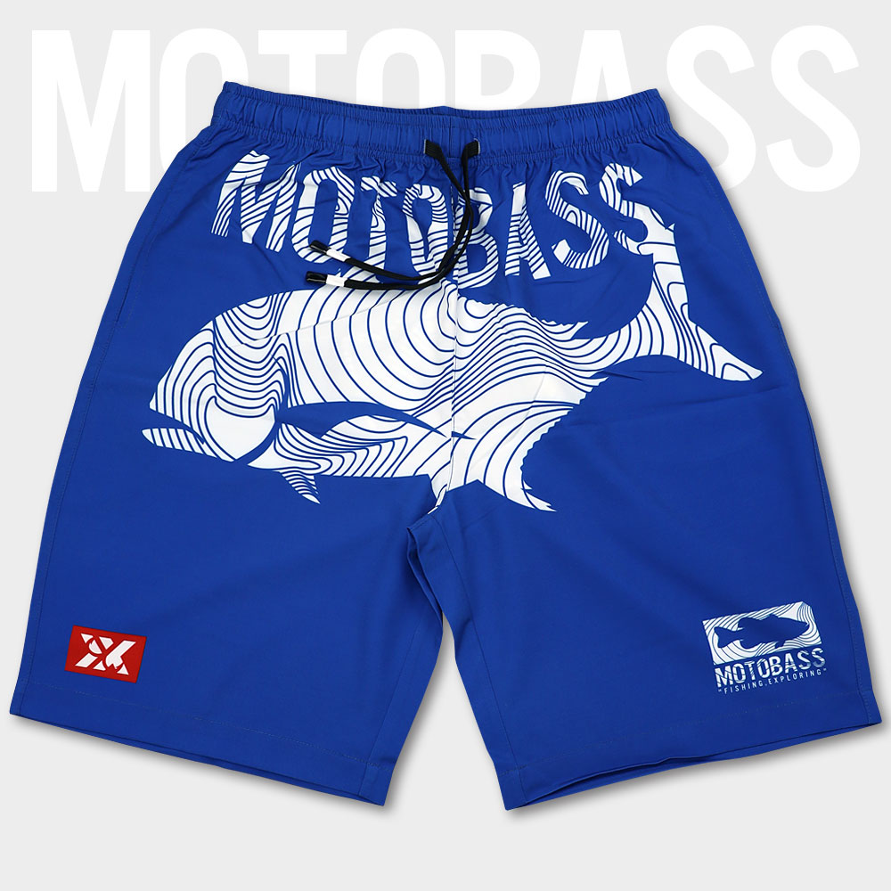 克莱因蓝轻薄速干五分裤夏季沙滩裤路亚海钓印花短裤GT-MOTOBASS