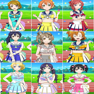 cosplay服装动漫lovelive 拉拉队全员未觉醒打歌服蓝小鸟小泉花阳