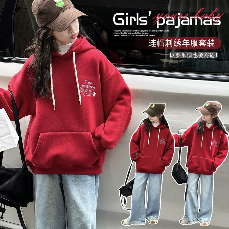 英国nextmusic女童加绒卫衣秋冬