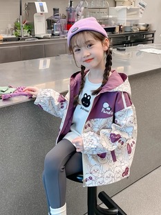 洋气中大童春季 2024款 外套 music女童三合一冲锋衣春秋款 英国next