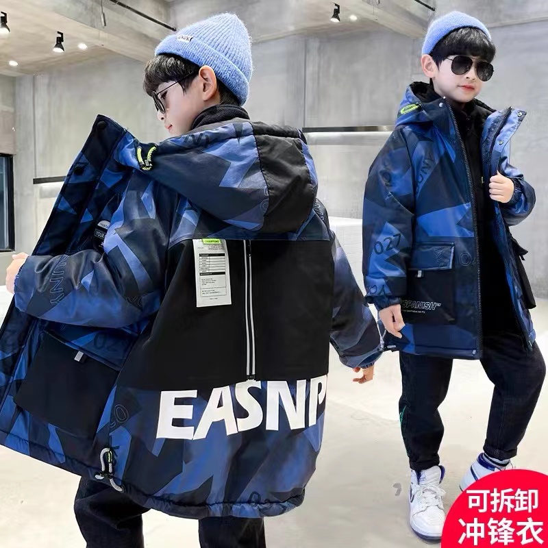 英国男童可拆卸冲锋衣外套