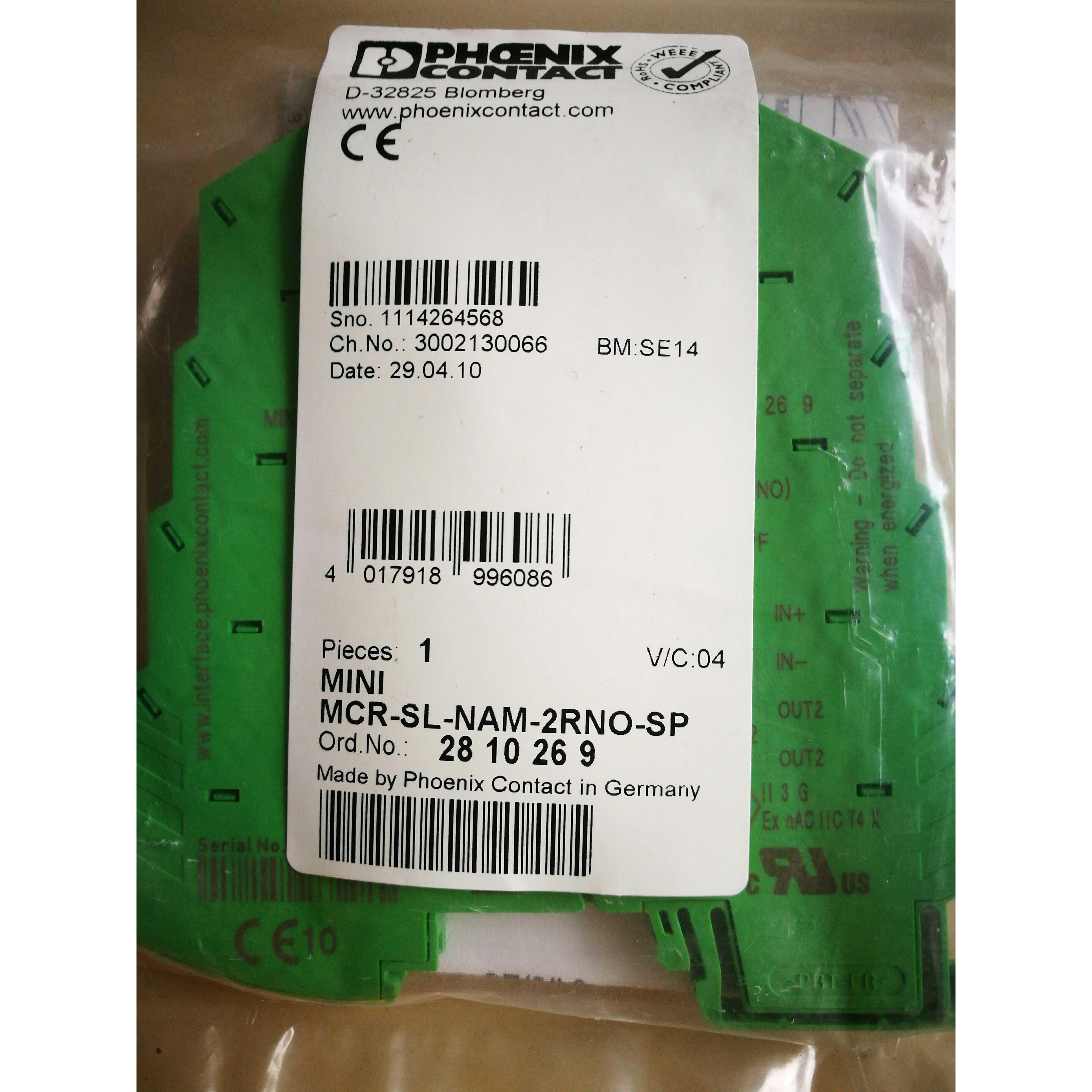 询价菲尼克斯 MINI MCR-SL-NAM-2RNO-SP 变送器 2810269 原装现货