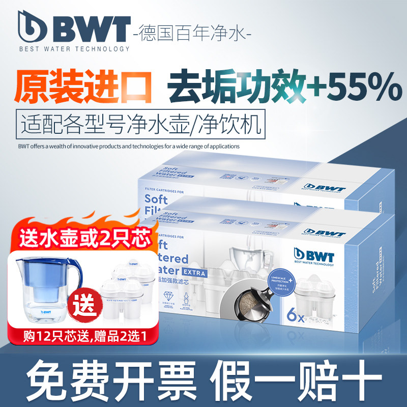 德国BWT倍世滤芯家用净水壶去水垢专家版滤芯通用碧然德BRITA滤芯
