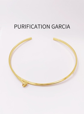 Purification Garcia轻奢个性设计大抛光厚金电镀项圈