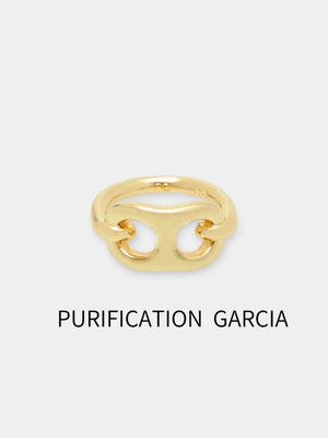 Purification Garcia轻奢个性时尚猪鼻子设计个性戒指厚金电镀