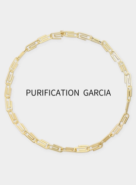 Pueification Garcia个性时尚回旋针设计项链厚金电镀加保护