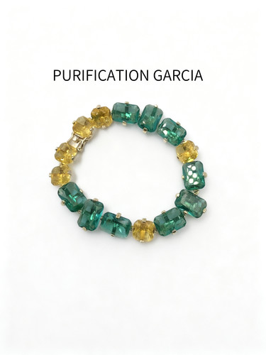 Purification Garcia小众轻奢几何镶钻手链，厚金电镀加保护
