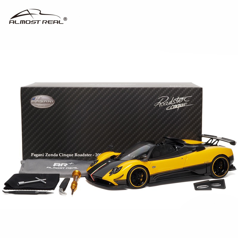 Almost Real汽车模型AR+1:18帕加尼 Zonda Cinque 敞篷合金全开