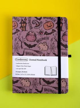 B6万圣节点阵子弹笔记本160克加厚学生创意潮流收纳袋硬面手账本