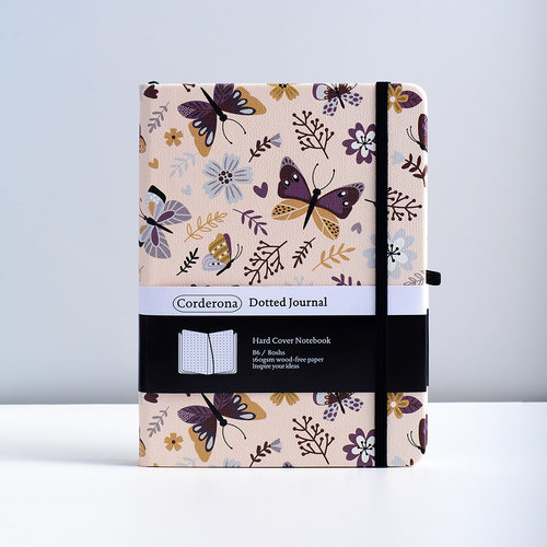 160g点阵仿皮卡通蝴蝶子弹笔记本