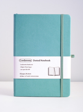 纯色点阵子弹笔记本A5绑带计划本皮质横线记事本送礼硬面手帐本