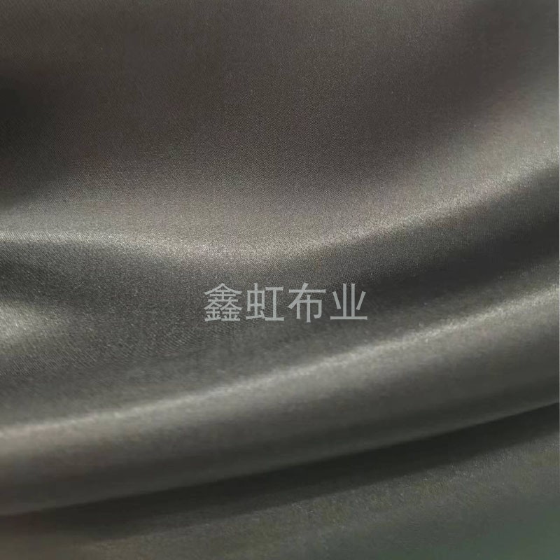 现货真丝双丝交织素色面料睡衣旗袍汉服里布微瘕疵19姆米黑色布料
