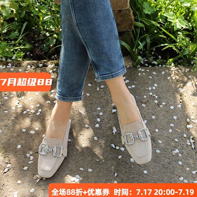 夏新款软底真皮休闲平底鞋