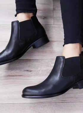 嘉宝经典切尔西短靴GABOR 71.640 2025秋冬新款低跟真皮短靴