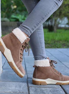 羊毛保暖绒 宽楦防滑底厚软德国KUFENBERG 7319 秋冬新款真皮短靴