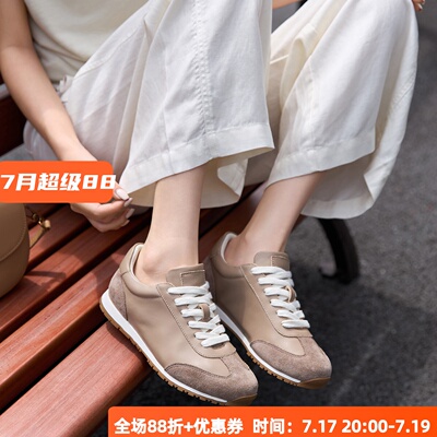 宽楦真皮轻便舒适 KUFENBERG2515牛皮磨砂拼 全羊皮内里 鞋休鞋女