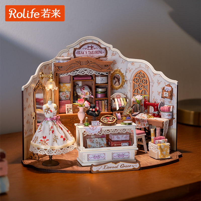 若态手工小屋商店微缩场景模型
