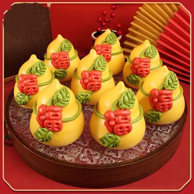 新年礼物手工馒头胶东花饽饽元宝葫芦福禄花馍馍节日面食礼品