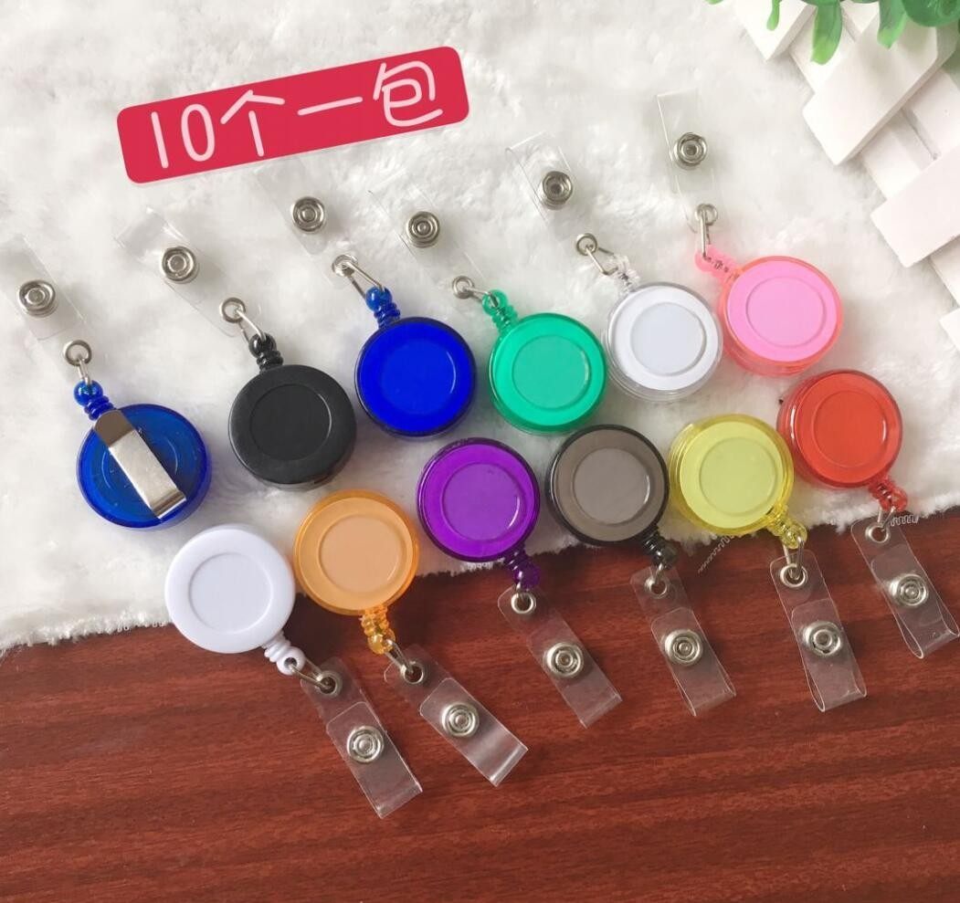 圆形易拉扣 易拉得 证件扣 证件夹 伸缩扣 伸缩夹工作卡夹 10个,文具电教/文化用品/商务用品,卡套/证件套,淘宝优惠券,粉丝福利购,淘宝优惠卷