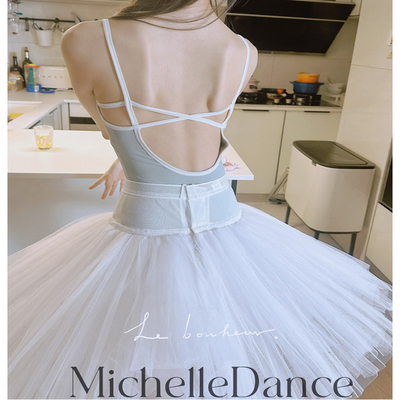 Michelle Dance lopa同款芭蕾拼色吊带连体服儿童藏蓝/黑色/粉