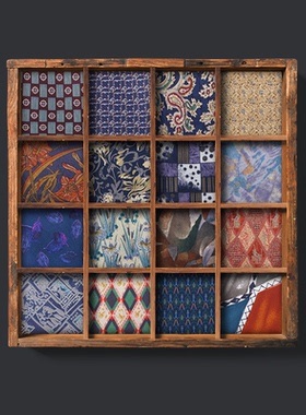 【X43】手打正装商务男领带休闲英伦复古花草高端红色桑蚕丝结婚