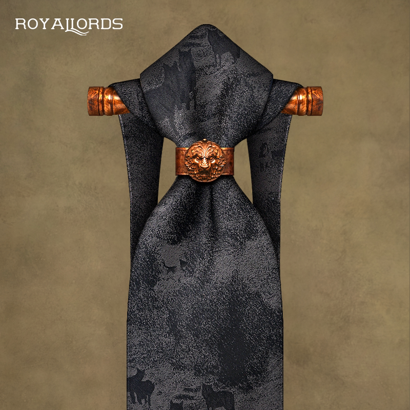 雪域苍狼 手打正装商务男士领带休闲复古英伦动物高端级桑蚕真丝