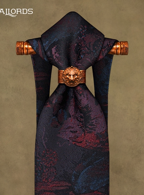 葡园雅酌 手打正装商务男领带休闲复古英伦酒杯葡萄暗红色蚕真丝