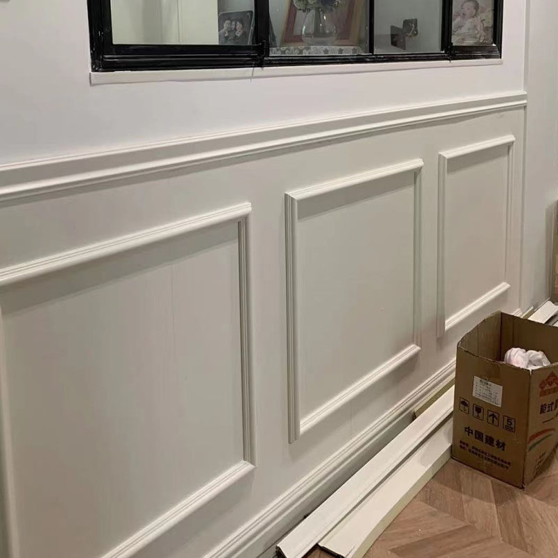 竹木纤维快装护墙板欧式墙裙炭晶防潮墙美式背景墙今集成装饰板