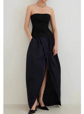 HeyAria【郁金香花苞半裙】松紧腰前开衩微弧形下摆花苞半裙裙子