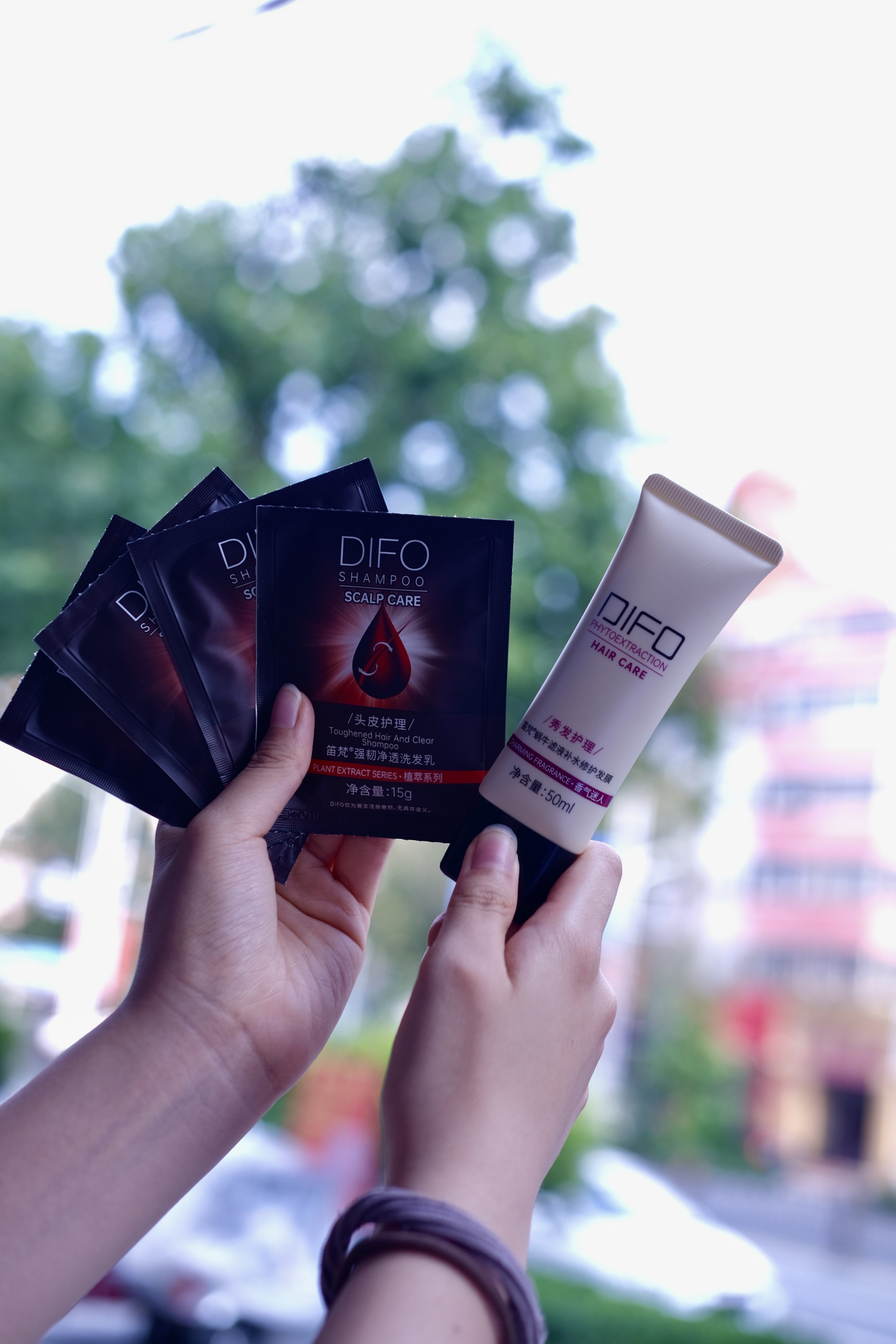 正品笛梵无硅油毛囊净化强根洗发水蜗牛原液发膜体验装小样旅行装