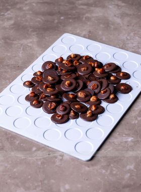 53连白色不沾可可脆片烤盘 马卡龙巧克力曲奇薄脆饼干泡芙 有瑕疵